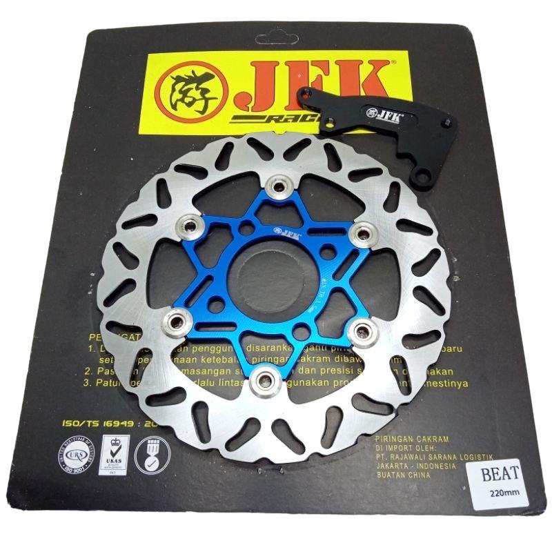 Akai Racing Store - Piringan Cakram  Disc Brake Jfk Full Cnc Floating Lebar 220mm Plus Breket