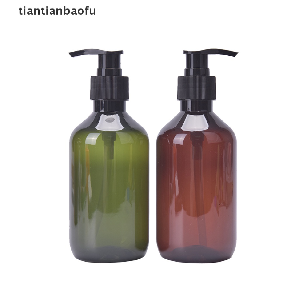 [tiantianbaofu] Botol Pencet Kosong Amber Plastik Dengan Wadah Sample Pump Lotion Hitam Butik