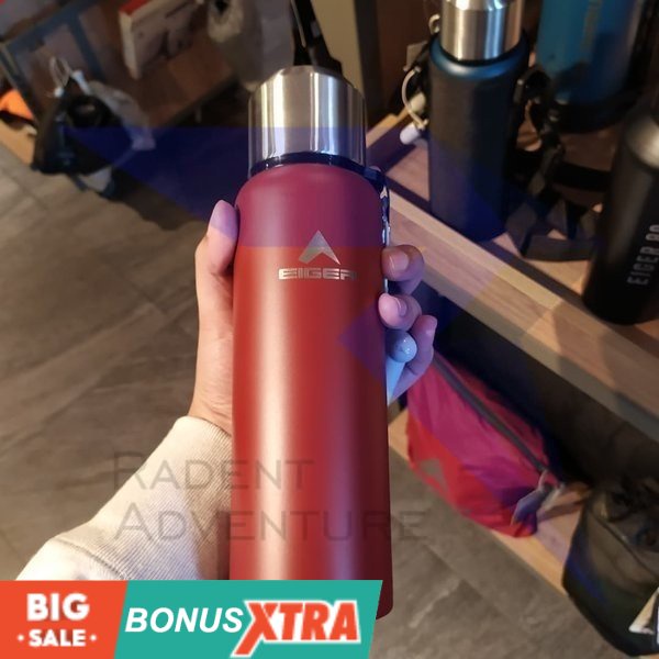 Botol EIGER1989 Therno 600 Bottle 91000 7022 Maroon Original Bandung MURAH KEREN AWET