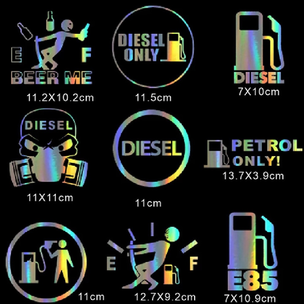 Deid Stiker Mobil Lucu Vinyl DIESEL Hanya Bahan Bakar Decals 3D Stiker Styling Kreatif Martijn
