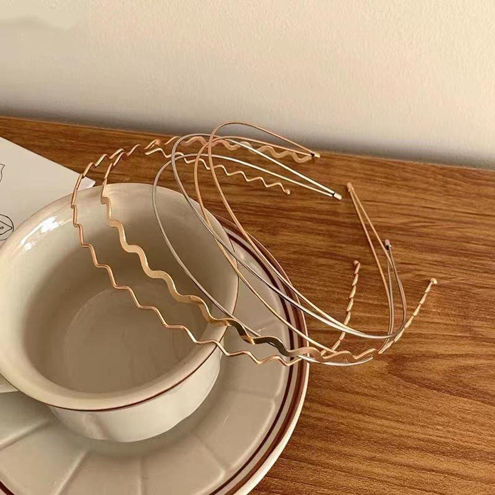 Agustina Gelombang Bando Hiasan Rambut Untuk Gadis Fashion Hiasan Kepala Non Slip Hairband Cuci Muka Bando Baru Hiasan Kepala Double Layer Headband Sylish Rambut Hoop Korea Head Wrap