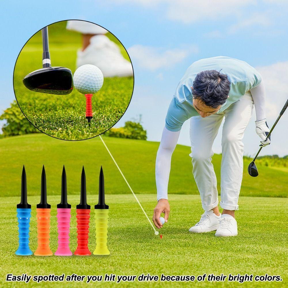 Lanfy Tee Golf Alat Latihan Golfer 5warna Alat Bantu Latihan Golf Dukungan Bola Golf Tee Bulk Plastic Stability Tee Holder