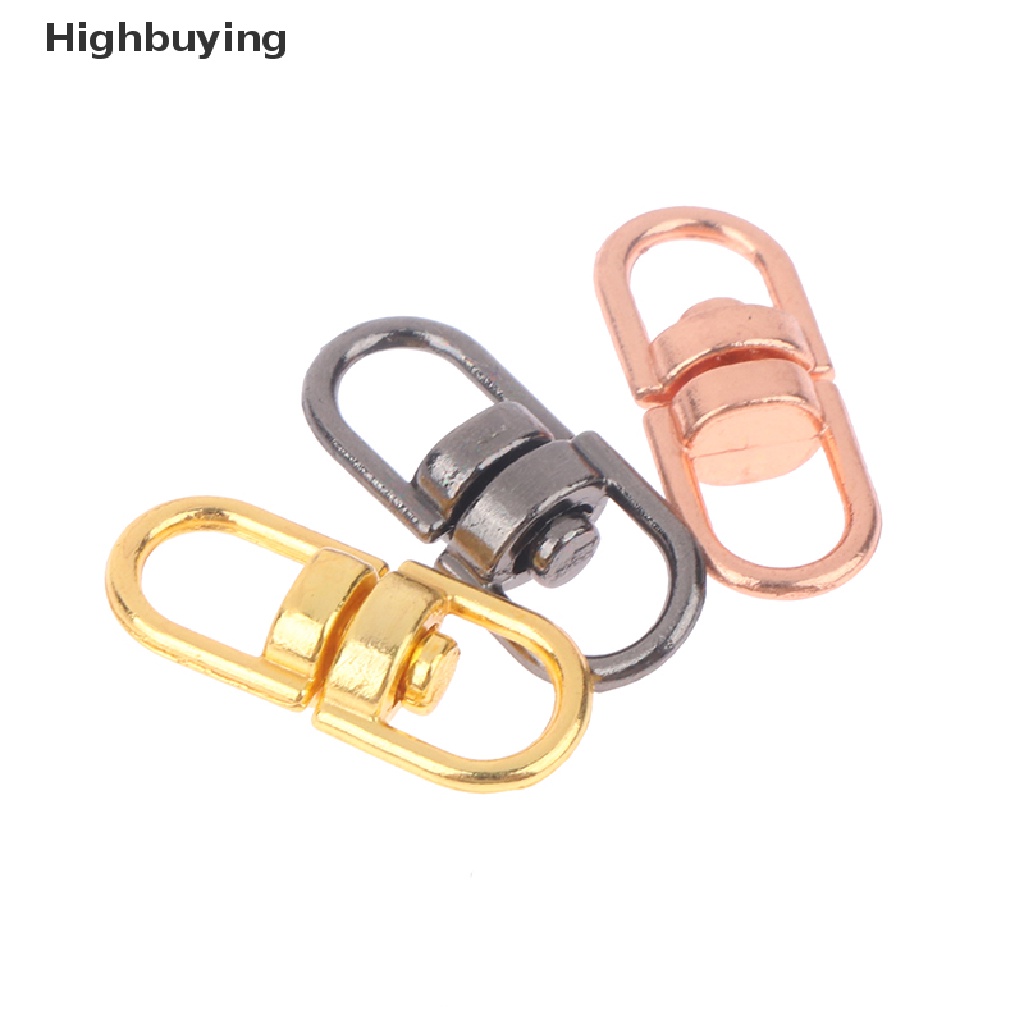 Hbid 20pcs Zinc Alloy Rotate Buckle Key Rings 1.6 cm Putar Anjing Gesper Holder Konektor Keyfob DIY Gantungan Kunci Liontin Aksesoris Glory