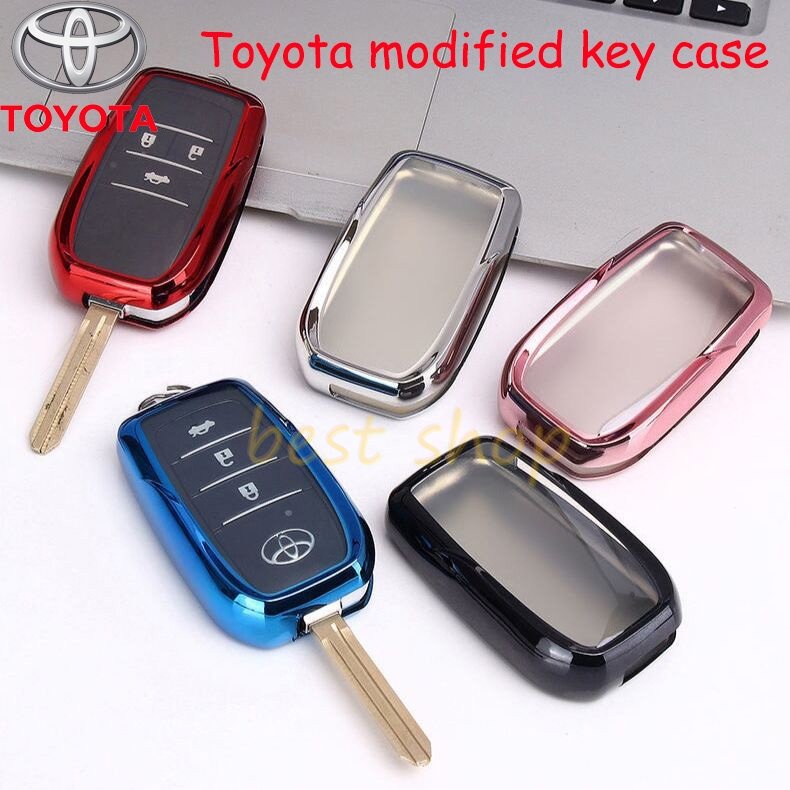 Sarung Kunci Lipat Modifikasi Toyota/Vios Enjoy Camry Rear Key Case Buckle Button All Inclusive Pilihan Aksesoris Mobil