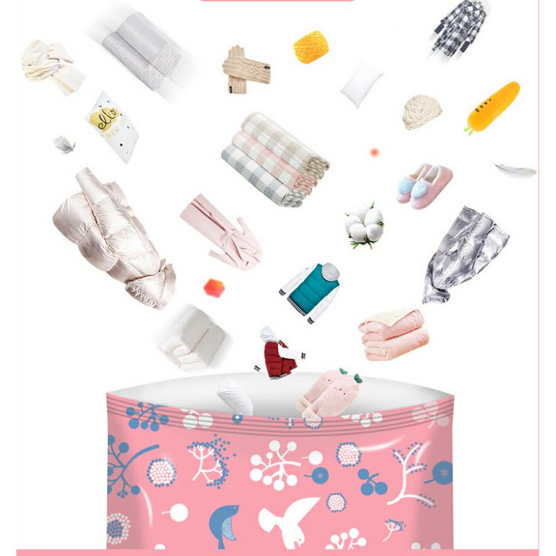 Kantong Plastik Travel Pakaian Vacuum Compression Bag Vakum Cover Baju Smart Space Plastic Vacum Kop