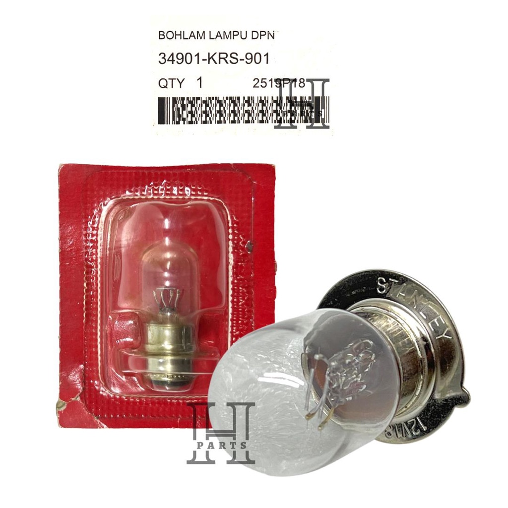 BOHLAM LAMPU DEPAN BULB HEADLIGHT 12V 18W SUPRA X 125 BATMAN SUPRA FIT LAMA CS1 34901-KRS-901 ASLI ORIGINAL AHM HGP HONDA