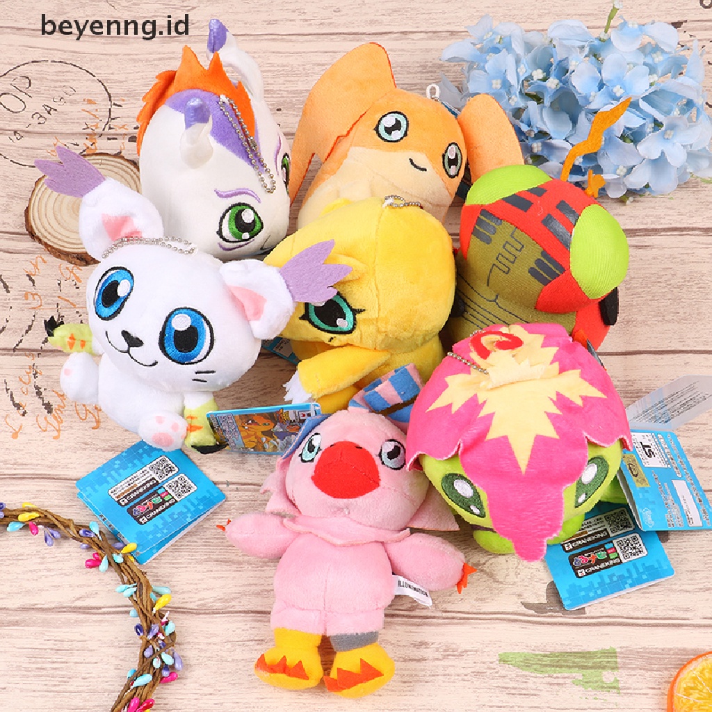 Beyen 1Pc 7jenis Digimon Mainan Boneka Plush Liontin Gantungan Kunci Mainan Hadiah Yang Indah Untuk Anak-Anak ID