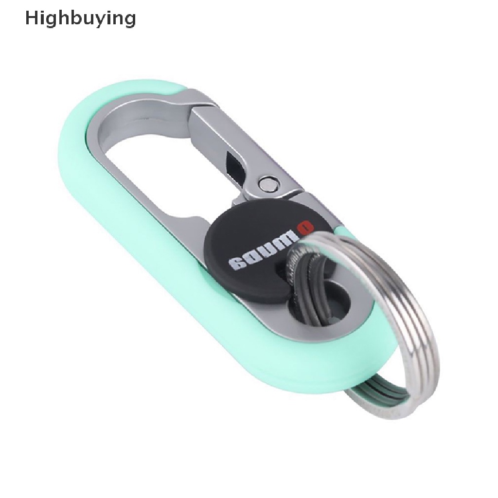 Hbid Fashion Gantungan Kunci Key Holder Metal Key Ring Waist Hanging Business Key Buckle Double Ring Gantungan Kunci Aksesoris Mobil Gantungan Kunci Mini Glory