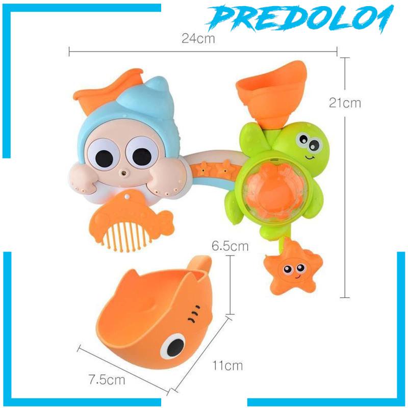 [Predolo1] Bathtub Water Toys with Comb Sensory Development for Kids Holiday Gifts