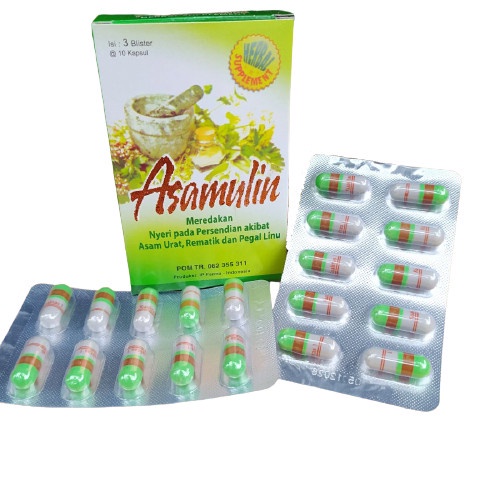 

ASAMULIN ORIGINAL 100% ASLI KAPSUL HERBAL PEGA LINU ASAM URAT COD ASLI