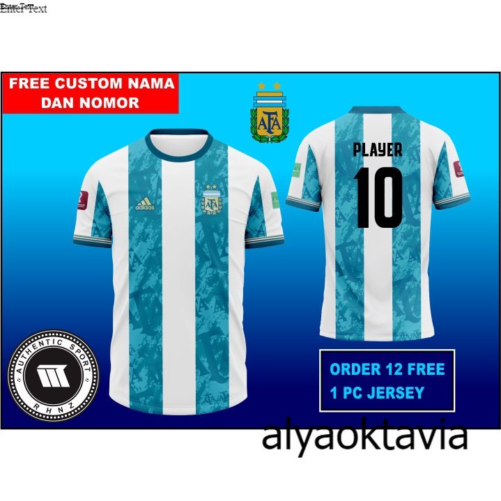 JERSEY ARGENTINA PIALA DUNIA 2022/JERSEY BOLA ARGENTINA QATAR/JERSEY ATASAN ARGENTINA/JERSEY ANAK AR
