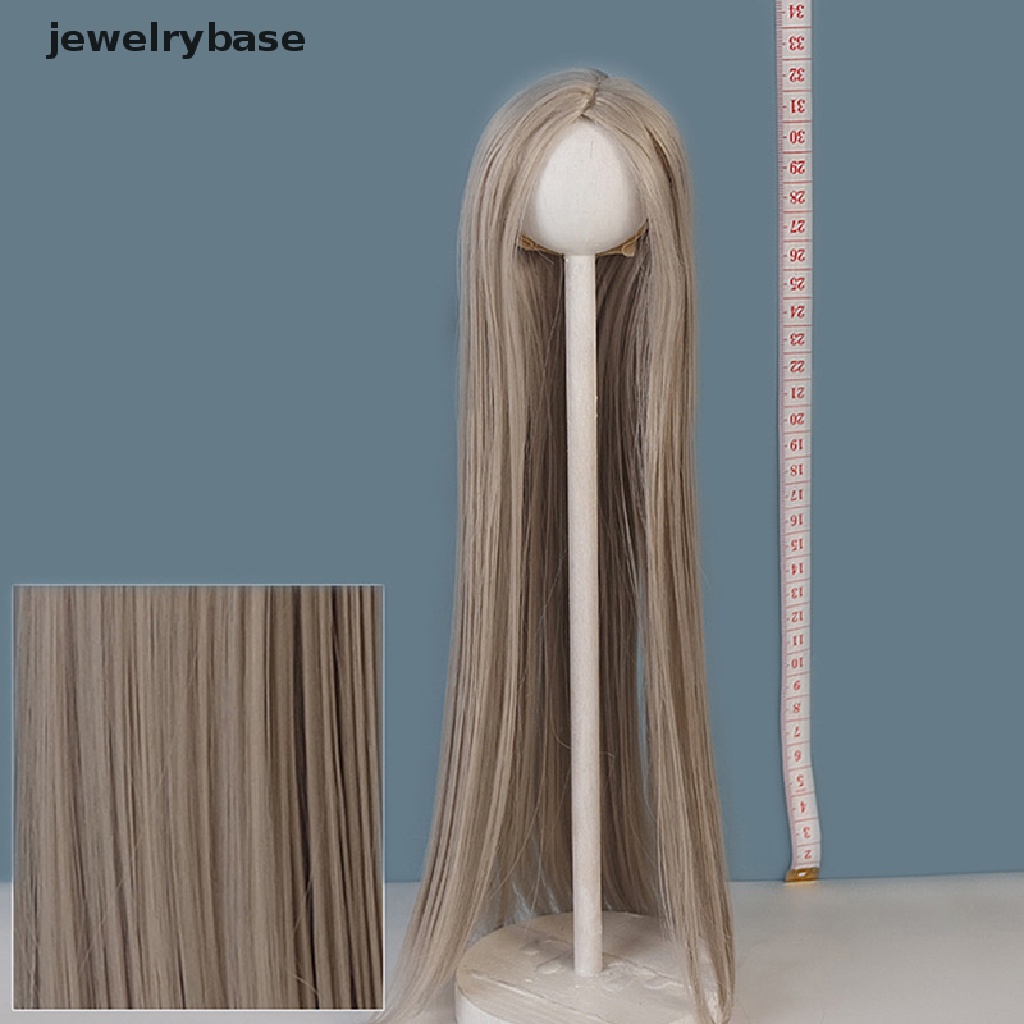 [jewelrybase] 1per6boneka 16.5-17.5CM Lingkar Kepala Rambut Panjang Boneka Wig Aksesoris Rambut Mainan Butik