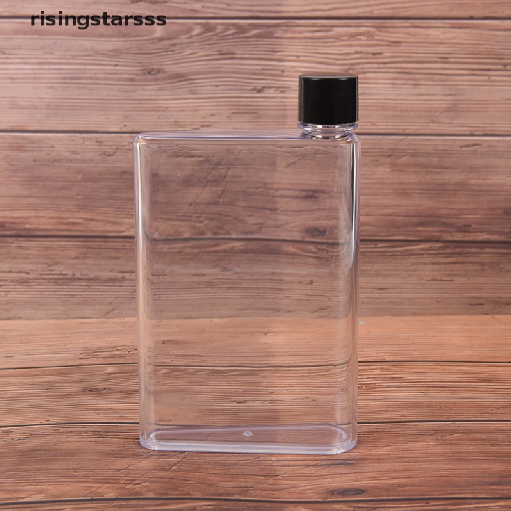 Rsid Span-new Fashion Botol Air Minum Portable Buku Bening Portable Paper Pad Water Bottle Flat   Sepatu Jelly