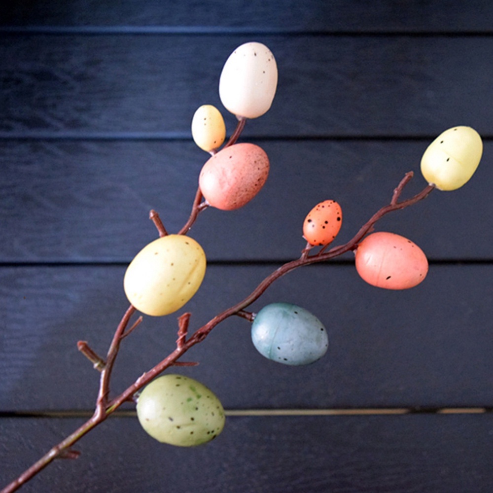 Easter Egg Tree Cabang Dekorasi Rumah Lukisan Telur Spring Party DIY Decor