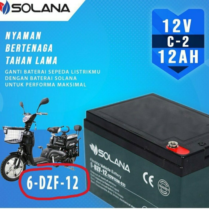accu sepeda listrik ,6-DZM12 Solana [COD]