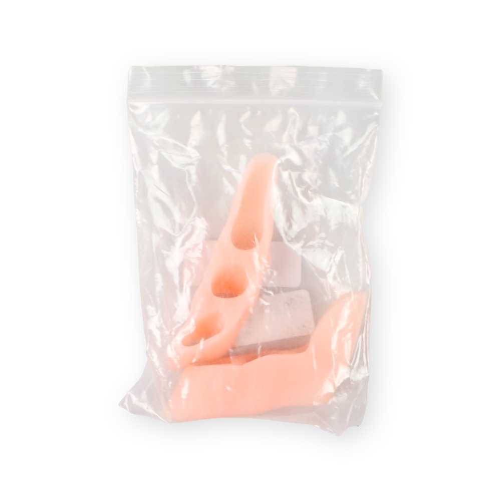 Pemisah Jari Kaki Bunion Three Hole Pinky Toe Separator 2 PCS Mengurangi Tekanan Pada Ujung Jari Kaki Material Silikon