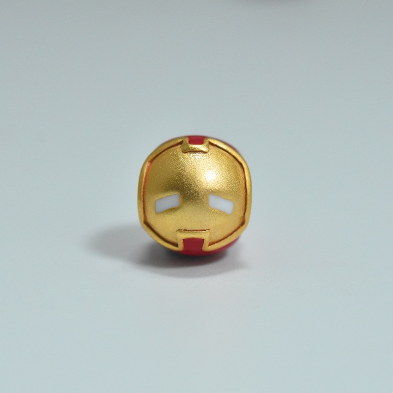 Aksesoris Perhiasan Fashion Goldkingdom Ready Stock Laos Lapis Emas Asli Kadar 375 3D Gold Iron Man? Superman US Captain Spider-Man Marvel Transit Pearl Heroes Aliansi