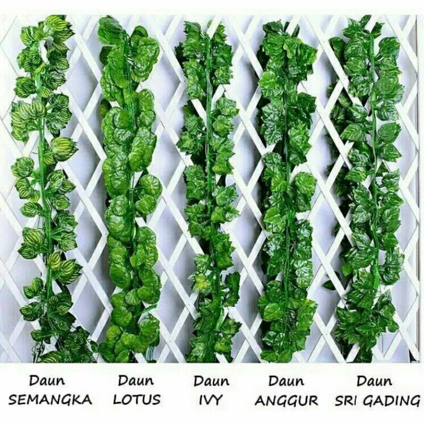 WS GROSIR 15293 Daun Rambat Palsu / Artificial Plastik / Daun Imitasi / Sulur Daun Imitasi / Daun Hi
