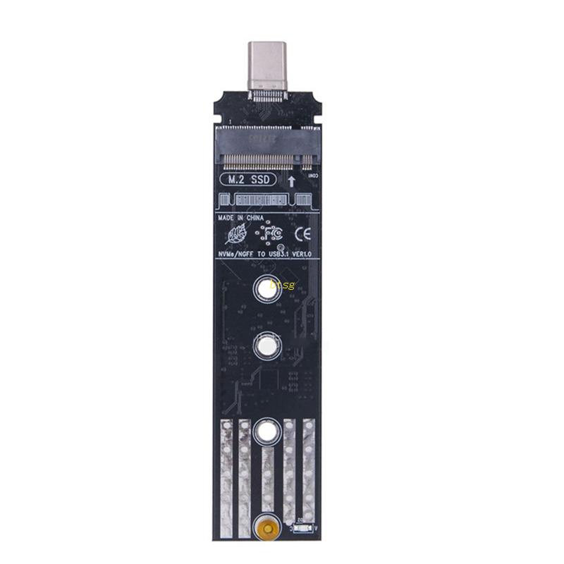 Btsg Adapter NVME NGFF Ke USB Berkinerja Tinggi Untuk Kartu SSD M.2 Ke Type-C (Tanpa Kabel N