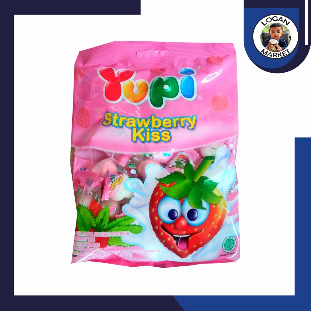 Permen Yupi Kiss Strawberry 120gr 120 gr gram