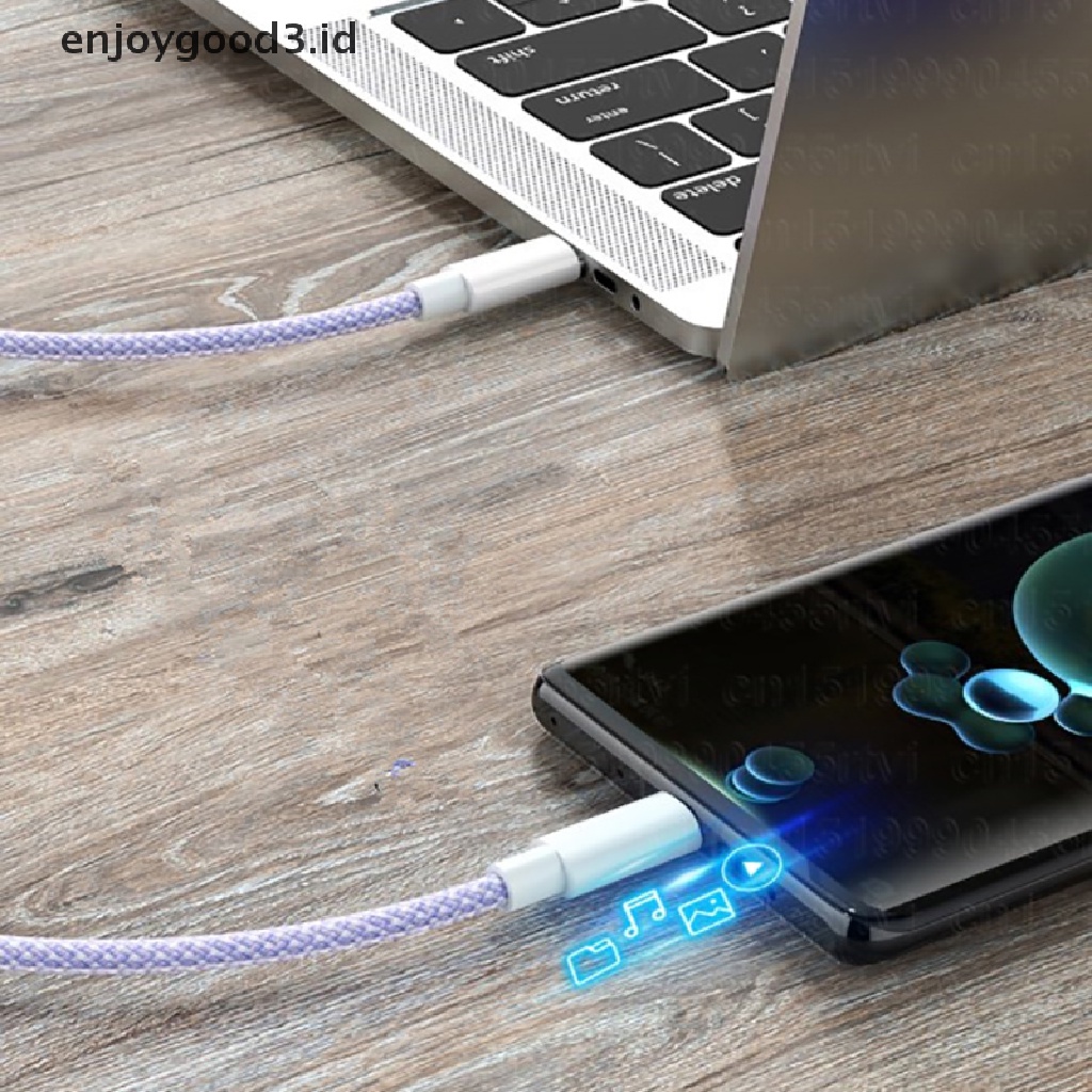 [Rready Stock] PD 60W USB Tipe C Ke USB C Charge Kabel Data Fast Charging (ID)