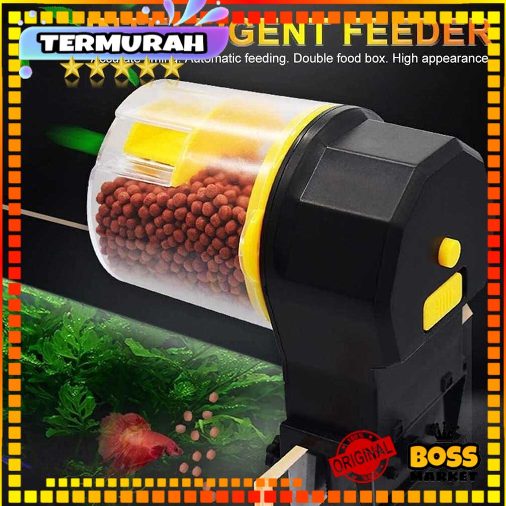 Dispenser Makanan Ikan Aquarium otomatis , alat kasih makan ikan otomatis, otomatis food timer pelet