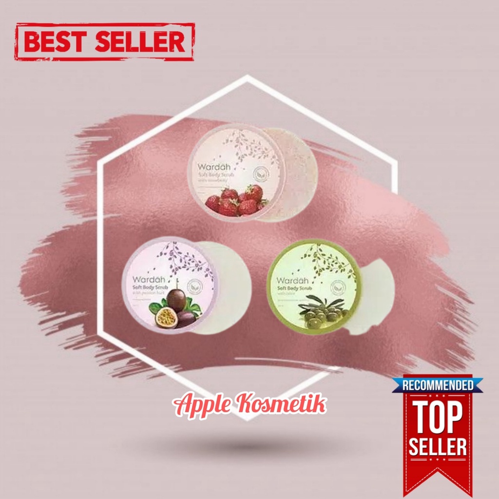 WARDAH Soft Body Scrub with - 150ml - Apple_Kosmetik