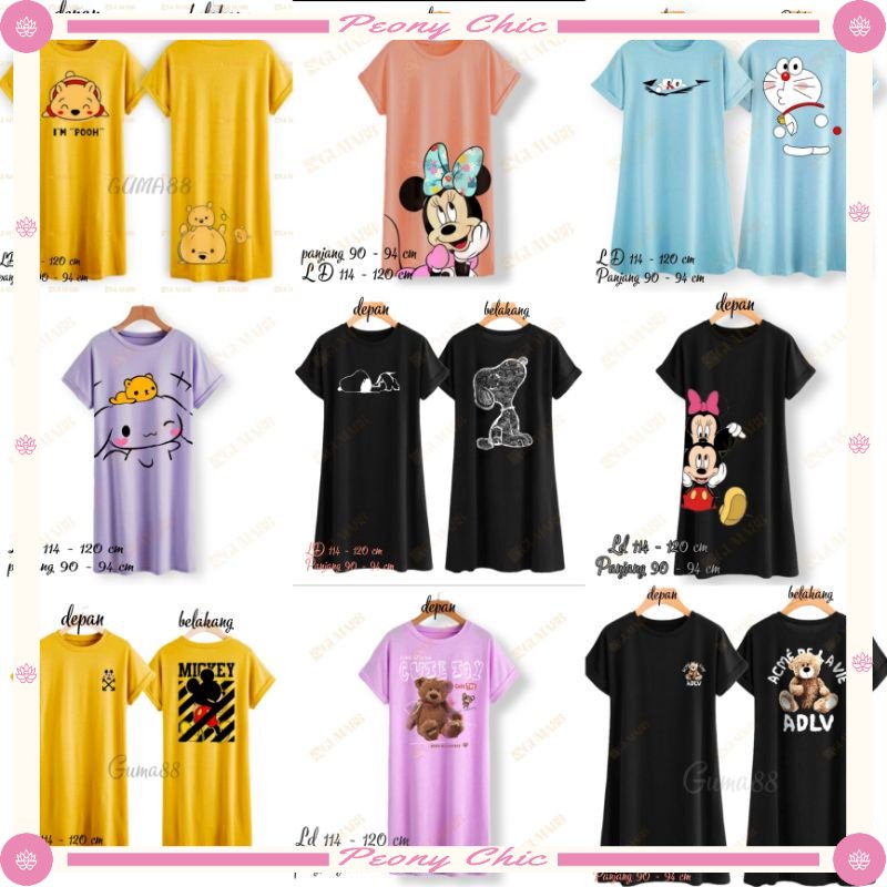 POTONGAN HARGA FASHION PREMIUM MURAH / baju Kaos DASTER DRESS Jumbo Atasan Baju Kaos Wanita Premium 