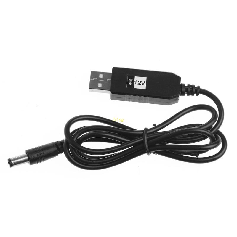 Btsg USB Untuk DC 5V Boost to 12V Step up Cable Module Voltage Converter 2.1x5.5mm Male Connector Untuk Kamera, Router, Meja