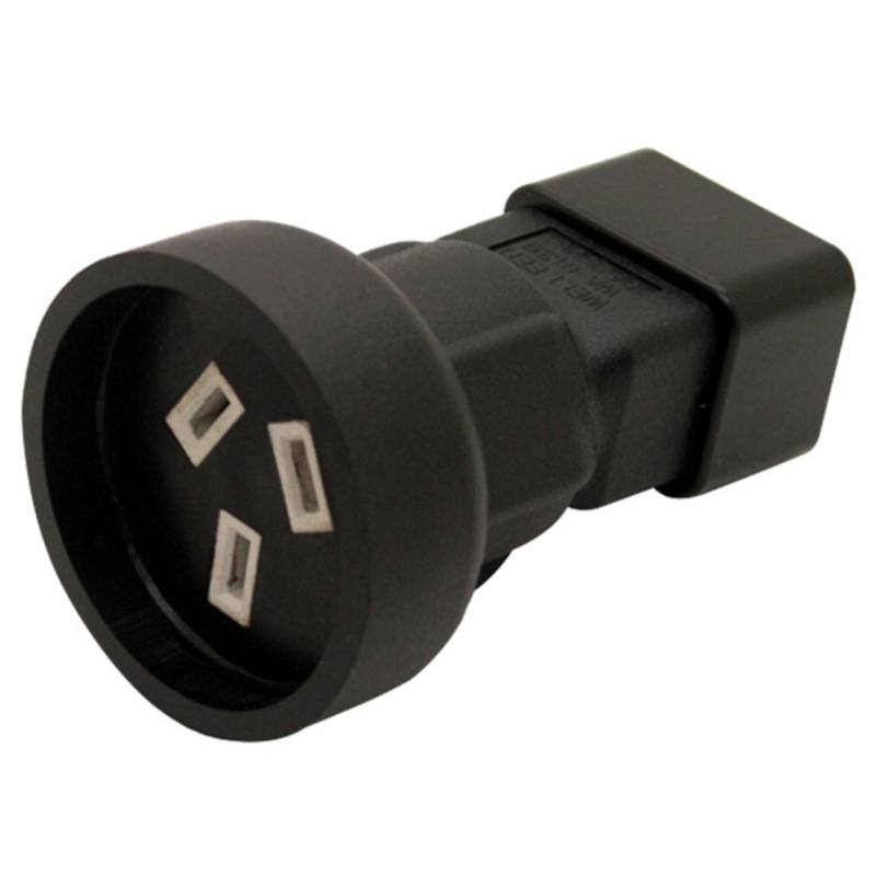 Adaptor Konektor Power zzz Male to Female IEC320 C14 IEC320-C20 Ke SAA Australia