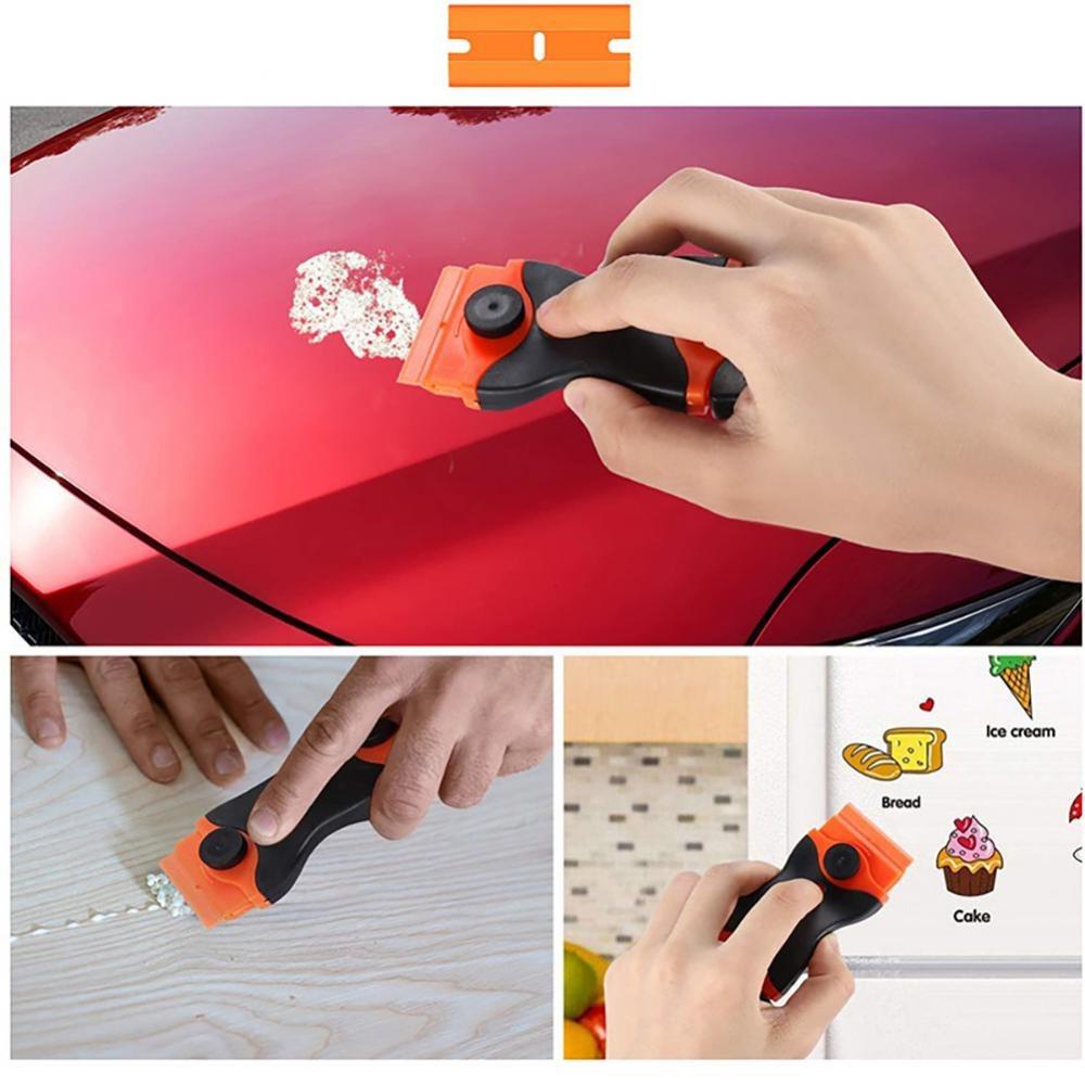 [Elegan] Alat Scraper Jendela Dual purpose Car Film Tool Ice Remover Auto Film Stiker Pembersih Scraper Squeegee Tool