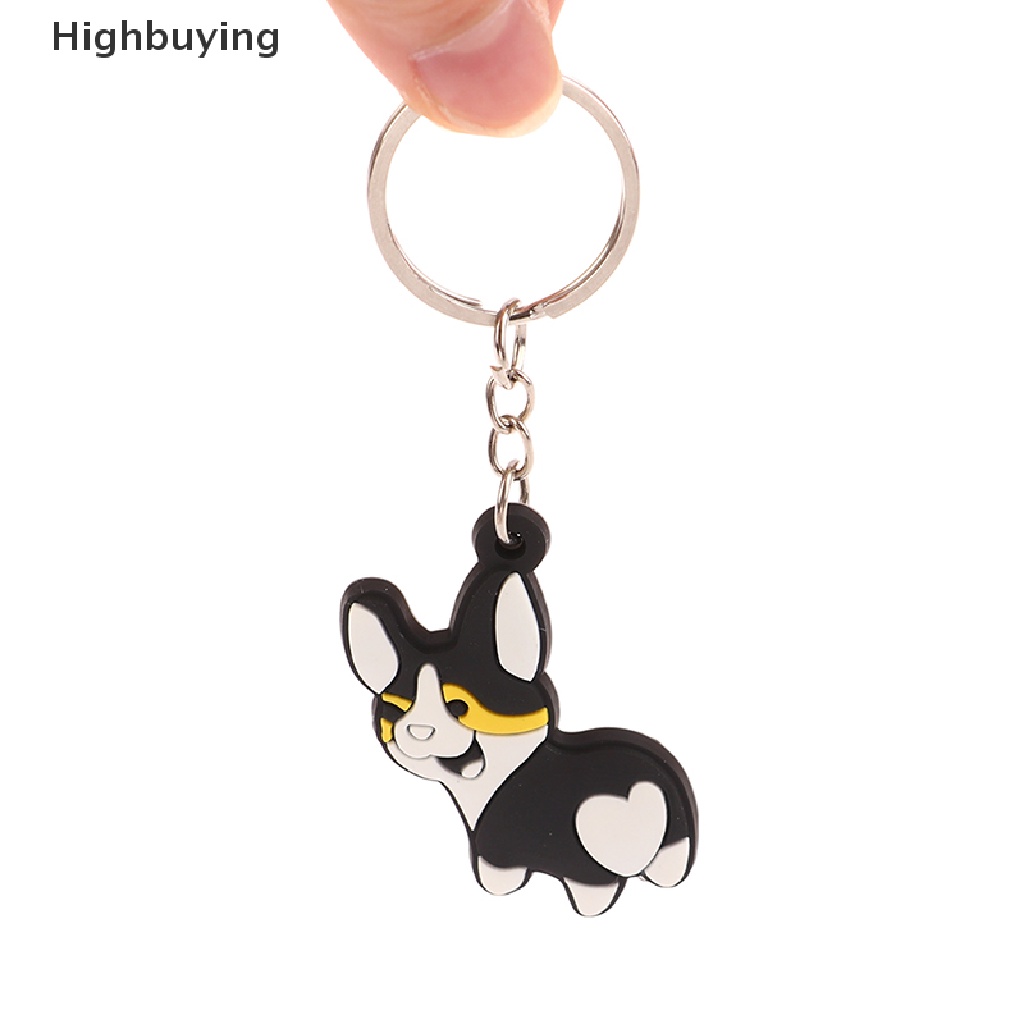 Hbid 5PCS Gantungan Kunci PVC Kawaii Anjing Kodok Kartun Gantungan Kunci Motif Hewan Keyholder Untuk Pria Wanita Tas Kunci Mobil Liontin Glory