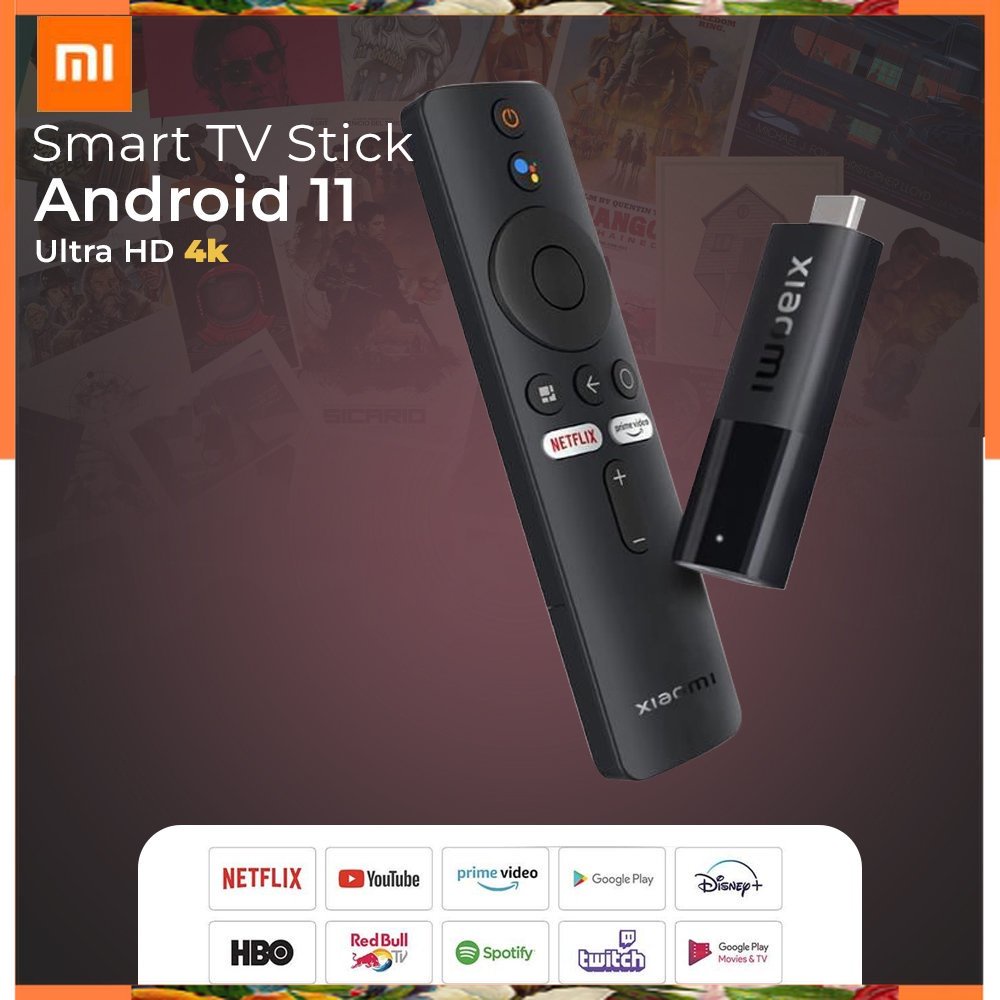 PROMO PROMO COD + Xiaomi Mi Smart TV Stick Chromecast Netflix Android 11 4K - MDZ-27-AA - Black PROM