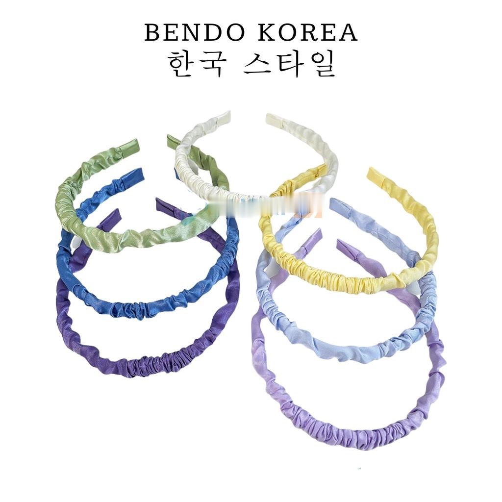 BANDO KOREA KERUT / BANDO SCRUNCHIE SATIN / HEADBAND KOREA FASHION / BENDO KOREA STYLE AKSESORIS RAMBUT WARNA PASTEL