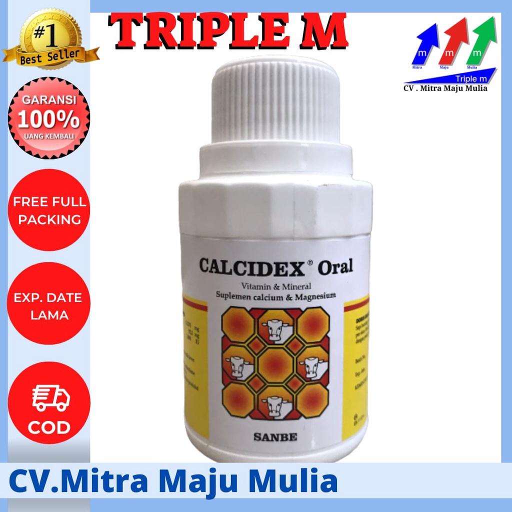 Calcidex Oral 100 ml Mengatasi Defisiensi Calcium Hewan