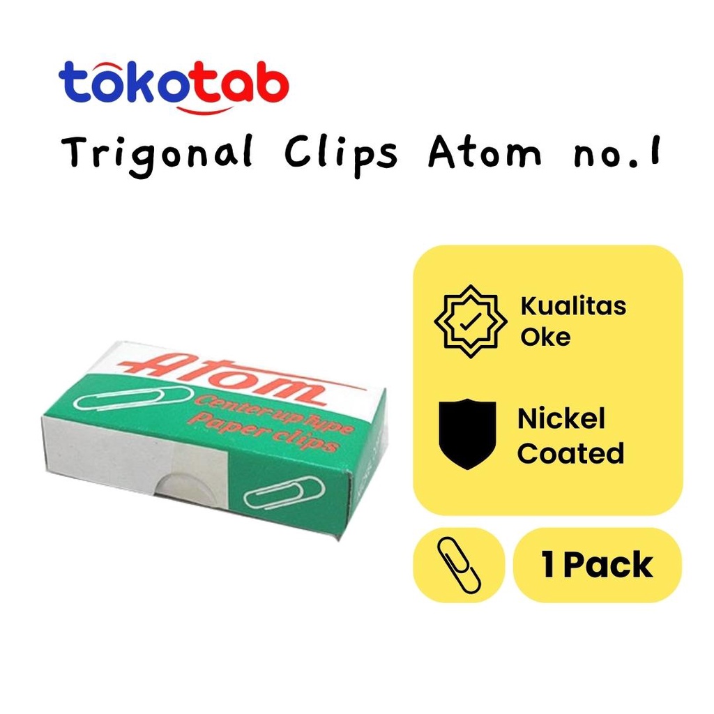 

Tokotab - ATOM NO 1 Paper Clip Penjepit Kertas