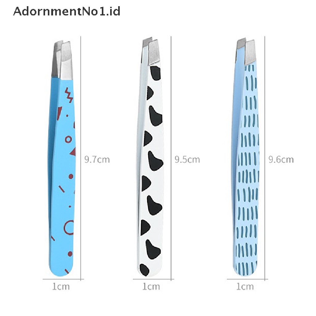 [AdornmentNo1] Pinset Alis Profesional Stainless Steel Klip Alis Miring Alat Makeup [ID]