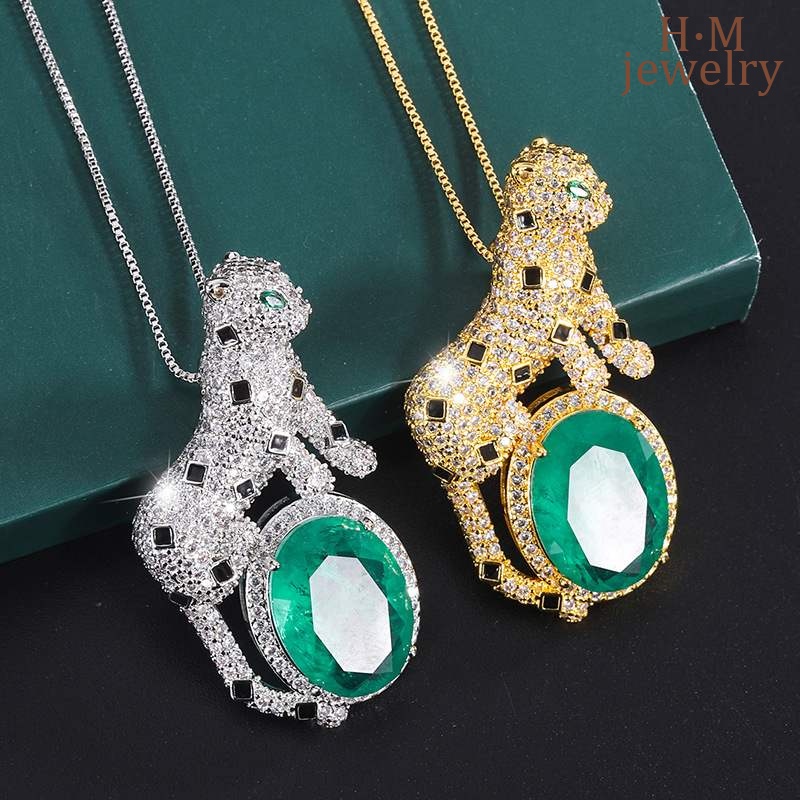 Kalung Leopard Lvzuan Liontin Leopard Emerald Terbaru