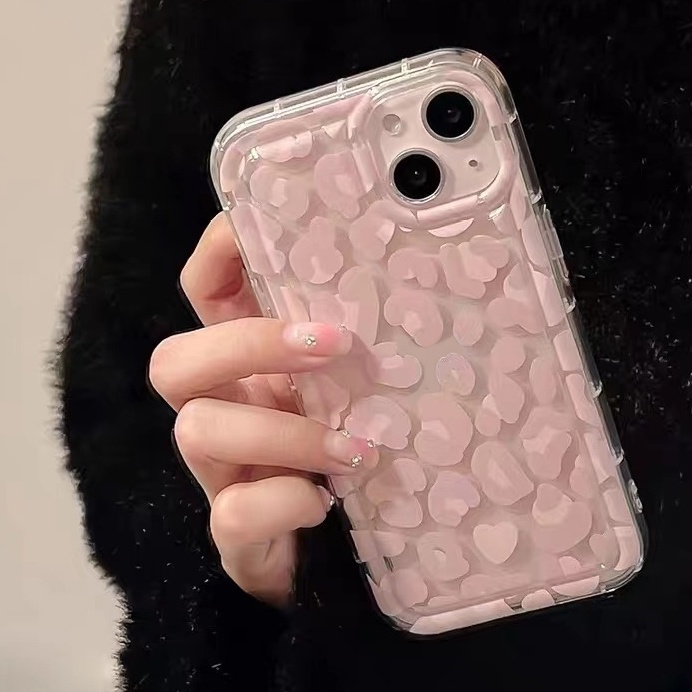 IPHONE Casing Soft Phone Motif Leopard Kompatibel Untuk Iphone14 13 11 12 Pro XS Max X Xr7 +8 Plus Casing Transparan TPU Silikon Shockproof Cover