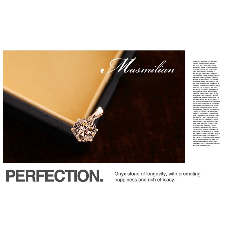 Goldkingdom Fashion Perhiasan Aksesoris Ready Stock Perak Disepuh Kalung Wanita Pendek Delapan Hati, Enam Cakar Liontin, Versi Korea, Perhiasan