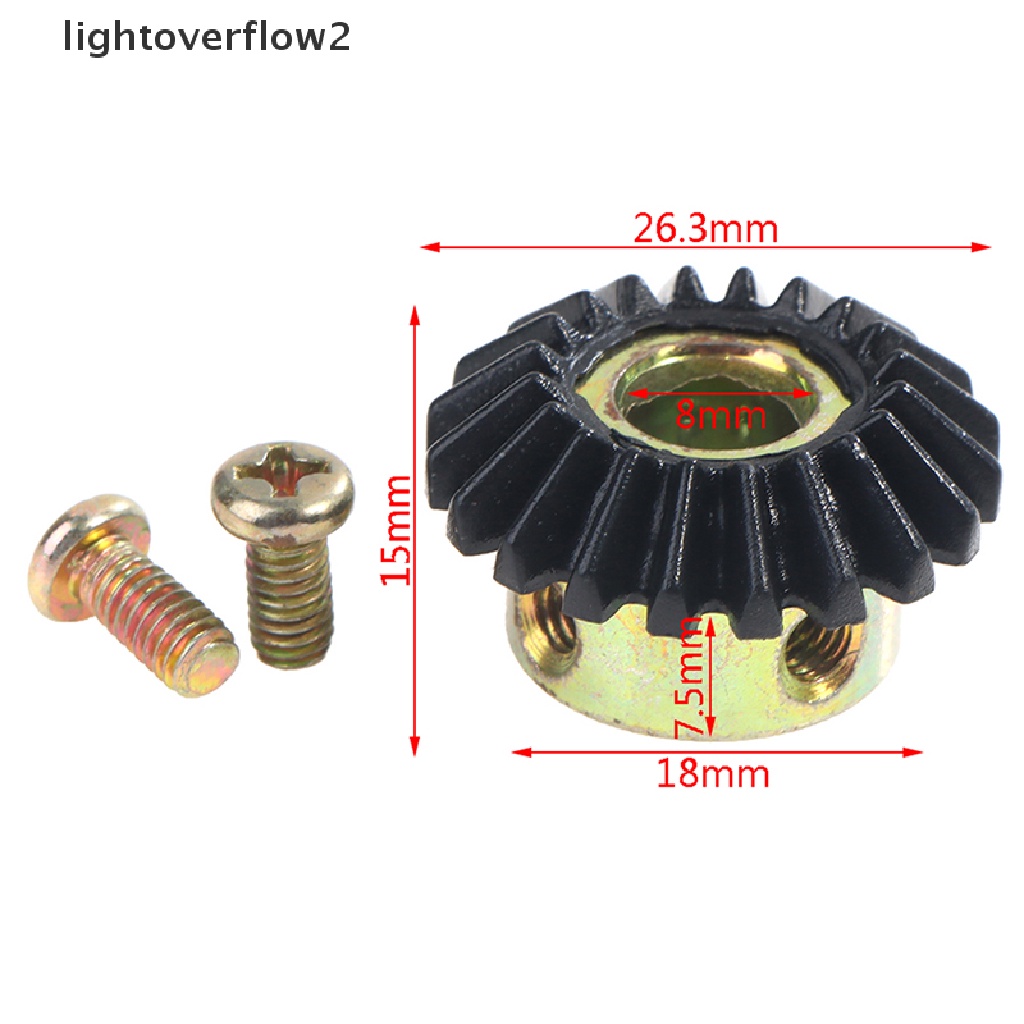 [lightoverflow2] New 20T Bevel Gear 8MM Model Lubang Gear 90derajat Transmission Steering 20gigi [ID]