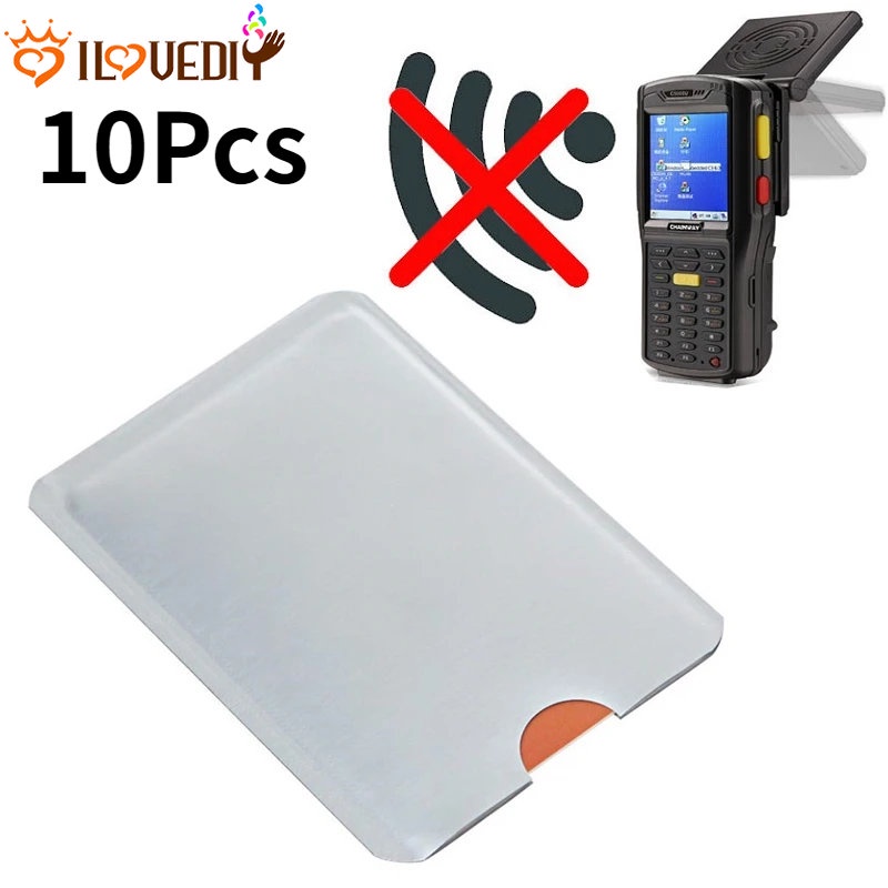 10pcs Pelindung Kartu Kredit Bank Anti Maling ID Bisnis Kartu Kredit Case Cover Aluminium Foil Card Case Anti RFID Card Holder NFC Blocking Reader Lock