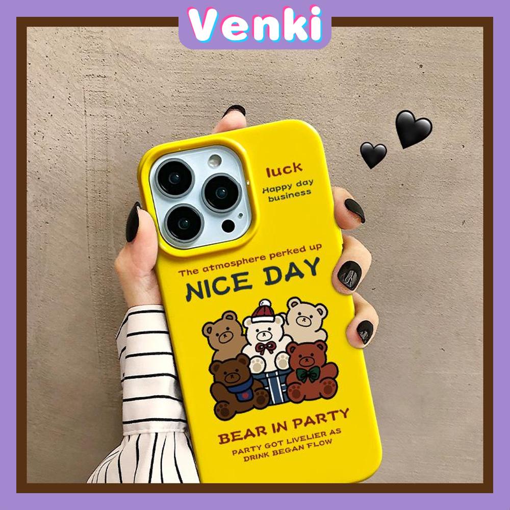 iPhone Case Soft TPU Glossy Yellow Candy Case Cute Cartoon Bear Camera Protection Shockproof For iPhone 14 13 12 11 Pro Max 7 8 Plus X XR