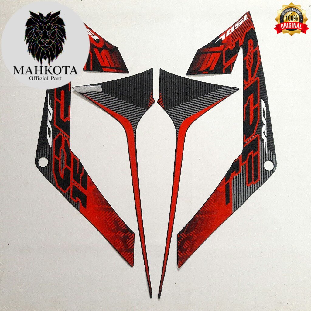 Original Asli Striping Stiker Polet Sepeda Motor List honda CRF 150L 2019 2020 2021 2022 Full Hitam 
