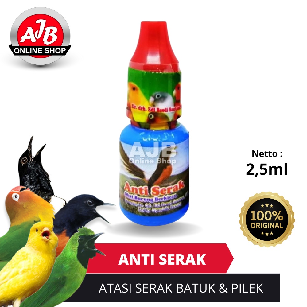 ANTI SERAK TENGGOROKAN LENDIR DR EDHI EDI BOEDI OBAT VITAMIN BURUNG MURAI KACER KENARI PLECI SAKIT P