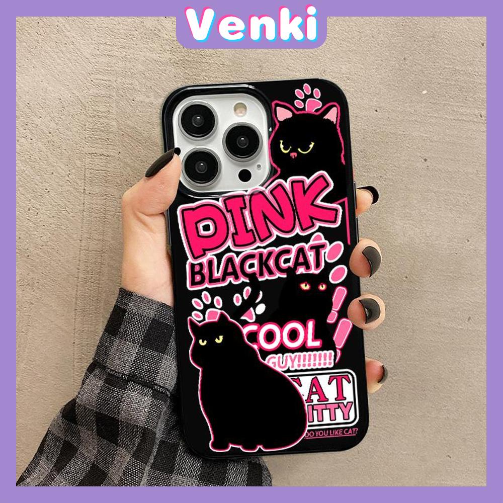 iPhone Case Soft TPU Glossy Black Candy Case Cute Cat Collage Camera Protection Shockproof For iPhone 14 13 12 11 Pro Max 7 8 Plus X XR