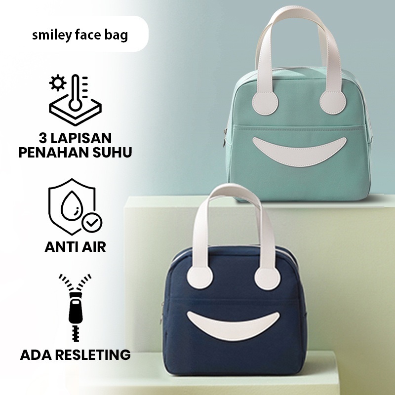 IMURA | Tas Bekal Makan 3 Lapisan Penahan Suhu (Tahan Panas Dingin) Portable Tas Lunch Box Tas Multifungsi Anti Air