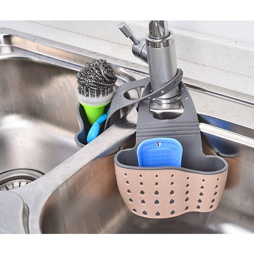 Solighter Sink Storage Kitchen Tools Gadget Adjustable Rak Keranjang