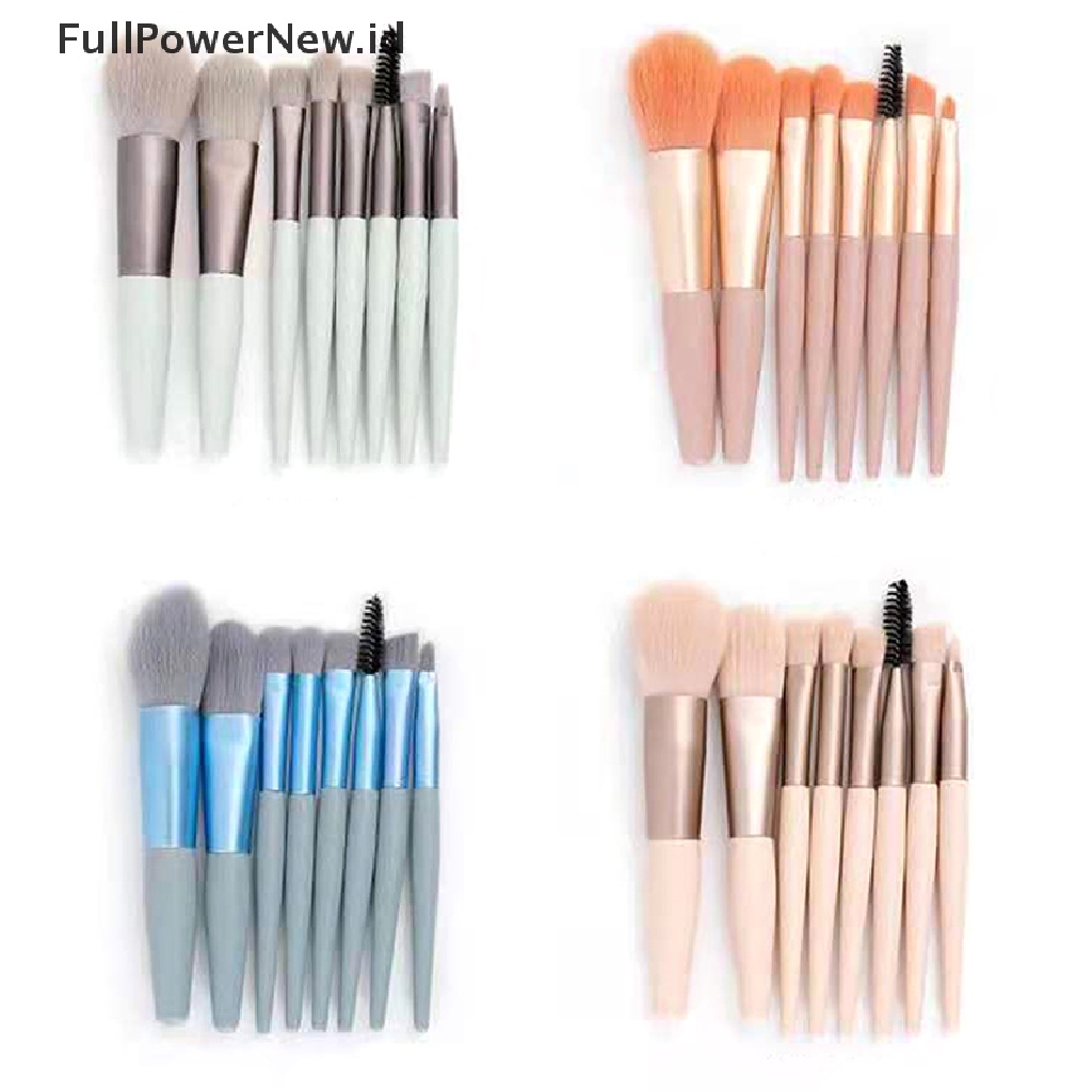 Power 8Pcs Kuas Makeup Mini Portable Lembut Eyeshadow Blending Beauty Brush Tool ID