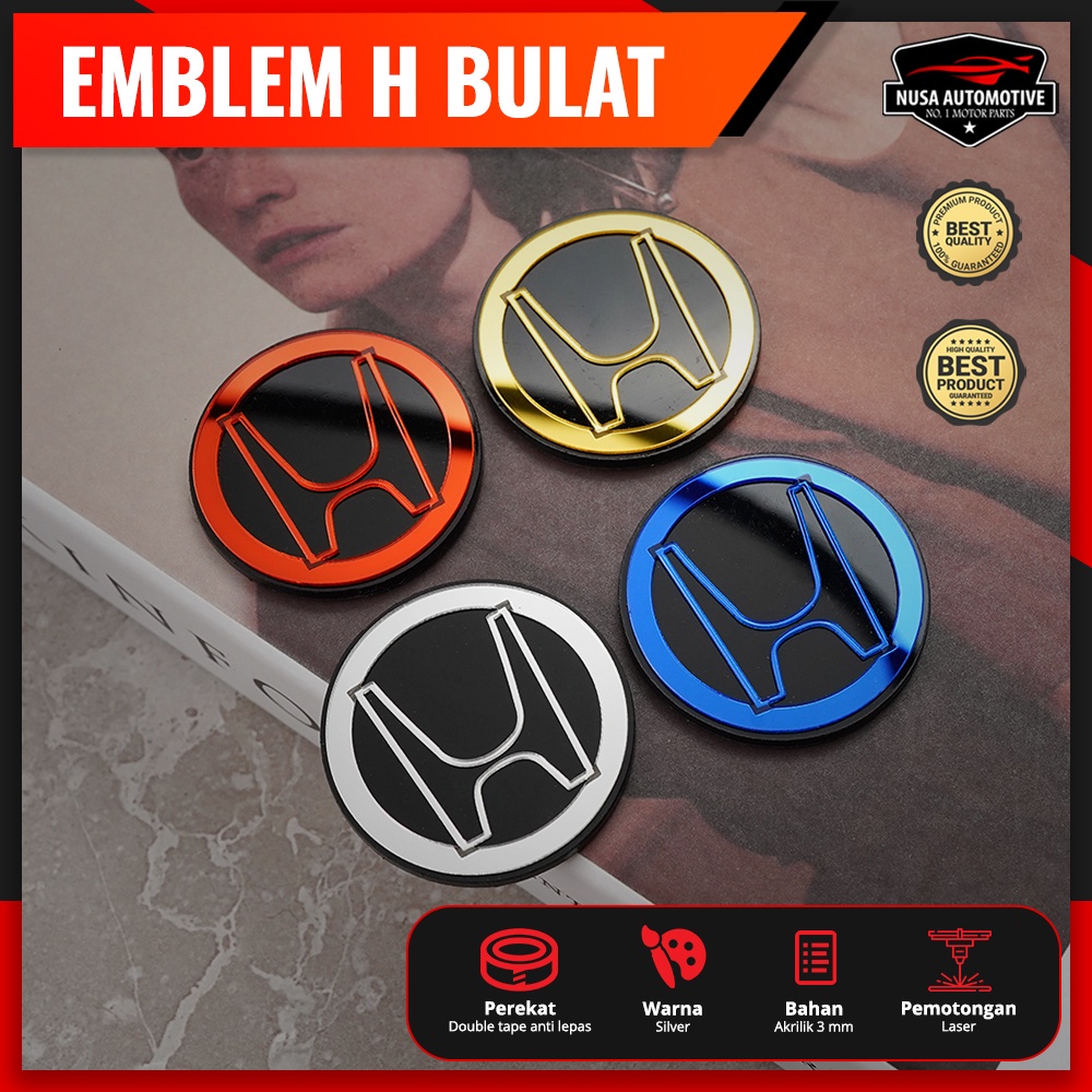 3D Emblem garnish logo H honda bahan akrilik (4cm)